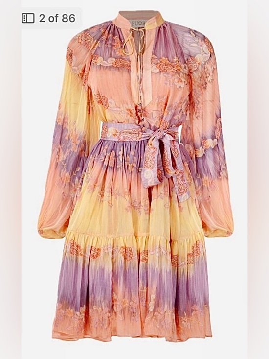 Là Fuori Dresses & Skirts - La Fuori Rainbow Stripe 100% Silk Dress size XS NWT MSRP $790